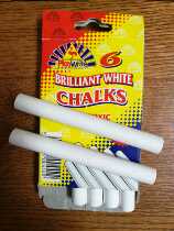 6-pack white and colored chalk
