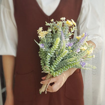 High simulation photo Hand bouquet Bride bridesmaid Seaside vacation photo studio Props Forest department Fresh pastoral simple Korean style