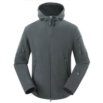 Winter Thickened warm clothing cardiovert sweatshirt with male jacket Outdoor windproof rocking grain suede liner for large size