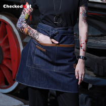 Korean cowboy half-length work apron cafe Western restaurant waitress overalls fashion apron New