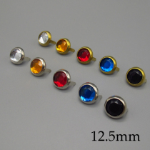 American imported HTC style brass colorful claw nail decorative nail 12 5mm gold edge nickel edge