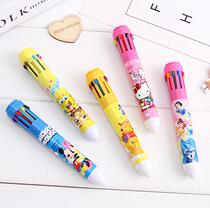 Cute creative ten color pen Cartoon ballpoint pen Student school supplies gift Hello Kitty princess pen