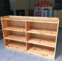 Factory customized solid wood childrens toy cabinet Kindergarten childrens wooden teaching aid cabinet bookshelf shoe cabinet school bag cabinet
