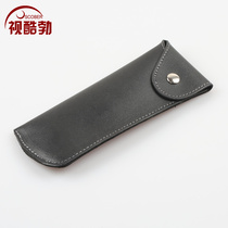 Portable presbyopia box leather case folding 360 degree rotating reading glasses glasses case leather glasses bag