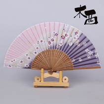 Edo Japanese Japanese silk fan folding fan female fan male fan Chinese style Cherry Blossom Fan