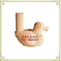 Sandstone relief fountain sculpture sandstone fountain garden club courtyard decoration water spray Mandarin Duck Bird