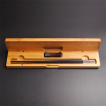 NEWREA New Sharpness Stainless Steel Beveled Urwood Chopsticks Creative Cutlery Luxury Personality Gift Upscale