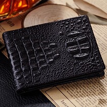 Mens leather drivers license leather cover crocodile head layer cowhide womens drivers license card bag creative gift