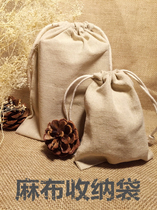 Simple linen storage bag postcard clothing finishing bundle pocket Gift packaging casual hand-painted graffiti art