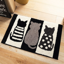 Cartoon bathroom small floor mat bathroom absorbent cat carpet toilet door mat toilet entrance mat non-slip