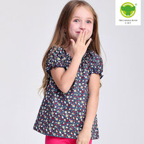 2020 childrens clothing summer new style girls small floral short-sleeved Western style T-shirt large childrens cotton short skirt top