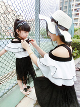 Personally parent-child dress female Korean casual summer baby girl slip shirt top Princess summer dress suit sister dress