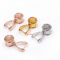 S925 silver buckle Crystal clip Jade jade buckle Melon seed buckle head Jade Buddha men and women necklace buckle simple pendant buckle