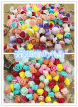 DIY small rose flower head emulation foam PE rose flower with hand decorated flower ring with flowers 4cm