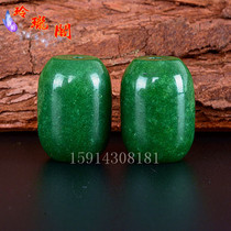 Dried green jade color green jade barrel beads scattered beads top beads waist beads diy Buddha beads diy orb hand string Star Moon Bodhi accessories