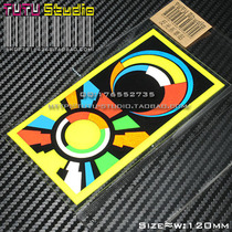 TUTU car sticker-46 Rossi element sun and moon A- Multi-Color-reflective sticker decal sticker