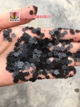 5mm7mm matte black plum sequins clothing accessories handmade material sequins black flower shaped sequins