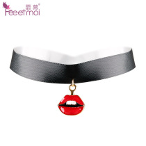 Handcrafted Ornament Japan-Japan Brief Punk Retro Short lip Lips Collarbone Chain Female Neck With Necklace necklace Spice Accessories