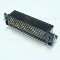 Totem D-SUB HDR-78 core four rows of mother heads 90-degree bent-foot plug-board type DB-78P bent-hole connector