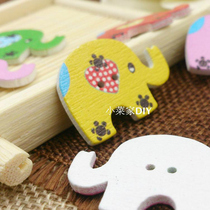 Handmade Diy Drawing Making Material Colorful Cute Children Baby Accessories Natural Wood Button Clothes Accessories Buckle
