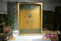 Retro solid wood Gate Old Elm courtyard villa door rural antique single double open door pine sea Begonia wood gate