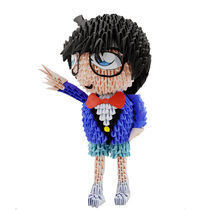 Paper edge handmade puzzle handmade cartoon Kudo Shinichi paper material package triangle insert Conan