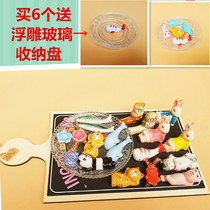 New cute chopsticks rack chopsticks holder ceramic household rack table table chopsticks pillow tableware buy 6 send glass plate