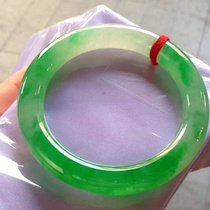 Jade bracelet ice seed old pit Emperor green grandmother Green Sun green jade bracelet natural jade high-end round strip with certificate