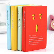 Korean stationery expression hard copy anger and sorrow four-color notebook cartoon smiley diary small book