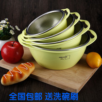 Kitchen Stainless Steel Double Layer Sink Drain Basket Vegetable Fruit Wash Vegetable Basket Leak Screen Drain Basin Naughty Rice
