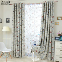 Spring south cartoon pastoral curtains finished full shading fabric custom childrens room Boy girl bedroom nautical