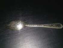 Vintage Antique True European Sculpture Silver Spoon