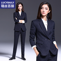Rose Belle business suit suit Womens high-end casual suit Long-sleeved formal dress Interview business suit Womens suit
