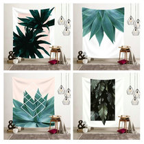 Nordic wind ins hanging cloth vertical tropical green wall background decorative painting cloth tapestry art beach towel tablecloth