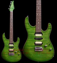 The customer customizes suhrs modern green electric guitar