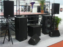 Shenyang audio rental stage background to build a song machine to start the ball annual planning wireless microphone LED large screen