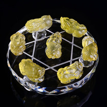 Jushantang Natural Citrine Seven Star Array Ornaments Home Accessories Office Decoration Gifts X