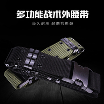 Outdoor canvas belt Outer belt Security S tactical belt for training clothing mountaineering belt Woven canvas belt