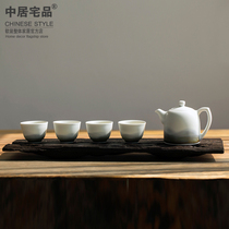 New Chinese Zen landscape handmade ceramic tea set soft Model Room Club tea room decoration