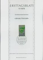 Federal Republic of Germany 1978-11 Polish Educator Kolchak Centennial Birth Paper First Day Commemorative Postmark