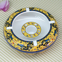 Green flower porcelain ware extra-large small and medium size ceramic fashion ashtray Jingdezhen Retro creative European style ceramic dragon