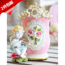 European new resin storage tube Korea pastoral creative gifts fashion ornaments high-end makeup pen storage Pen Holder