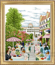 DMC self-supplied cross-stitch kit Morses Cafe world famous painting landscape decoration painting
