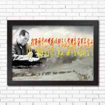 Chairman Mao Zedong has framed paintings like Long March poems decorative paintings home study hanging paintings living room posters
