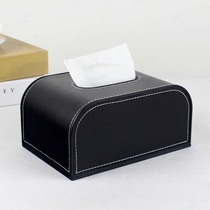 Cute leather tissue box living room coffee table napkin paper box creative European family car simple home