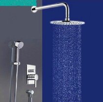Exit German bathroom hot and cold thermostatic concealed in-wall shower set faucet air injection