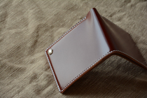 Cordovan New Jubilee Hipper Wallet Short Clip Short Fortune Clothes Handmade (Take-up Tea Red)