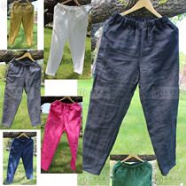 Wood Xi simple and versatile linen pants good wear version of small foot pants casual pants original design solo