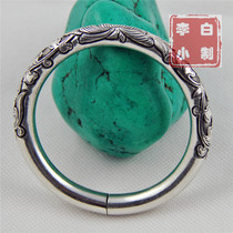 Li Xiaobai 9999 sterling silver bracelet handmade sterling silver bracelet Begonia hollow bracelet Silver jewelry jewelry