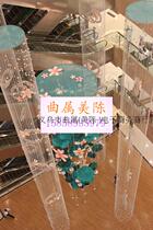 Mall Lotus Leaf Light Decoration Beauty Chen Pendant Commercial Street Tianjing Hanging Rack Lotus Atmosphere Spring And Summer Sky Tennis Red Props